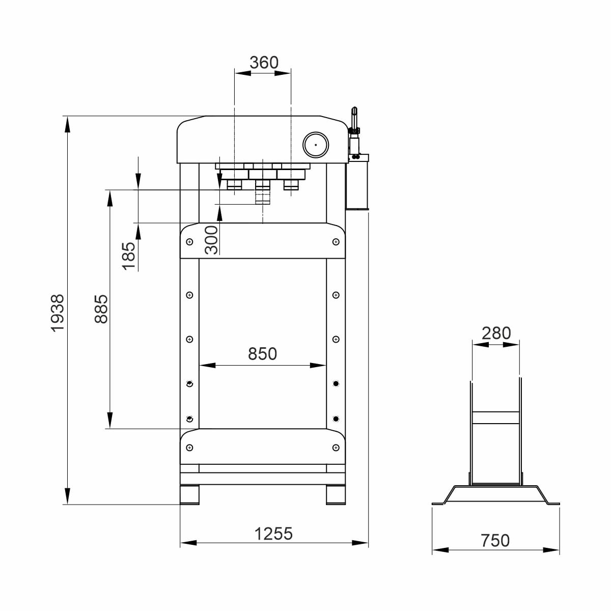 Prasa warsztatowa hydrauliczna SNIT 